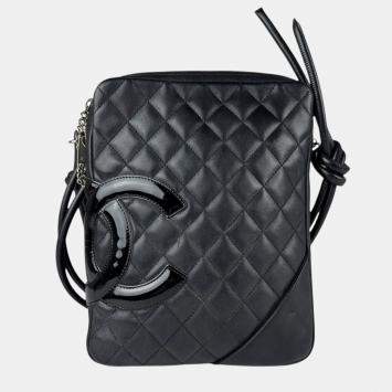 Chanel Shoulder Bag Cambon Line Lambskin Black