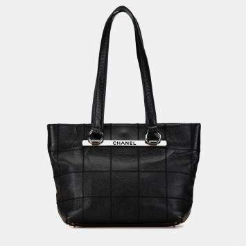Chanel Black Caviar Choco Bar Tote