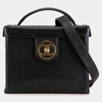 Chanel Black CC Caviar Vanity Case