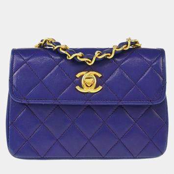 Chanel Purple Lambskin Shoulder Bag