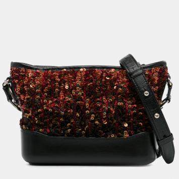Chanel Brown Small Sequin Gabrielle Crossbody Bag