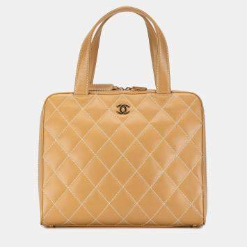 Chanel Brown CC Wild Stitch Handbag