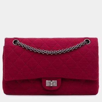 Chanel Red Reissue 2.55 Quilted Jersey Double Flap 226