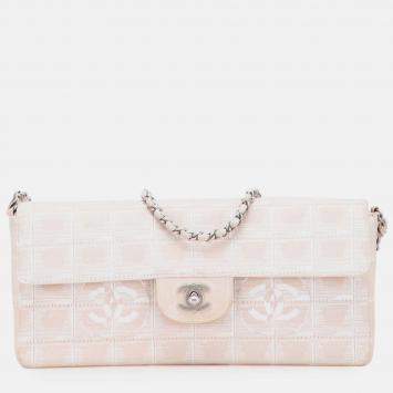 Chanel Pink New Travel Line Nylon East West Flap