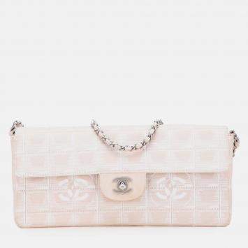 Chanel Pink New Travel Line Nylon East West Flap