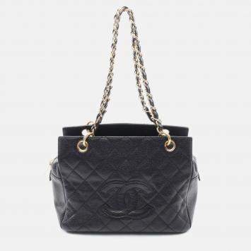 Chanel Matelasse Black Caviar Leather Shoulder Bag