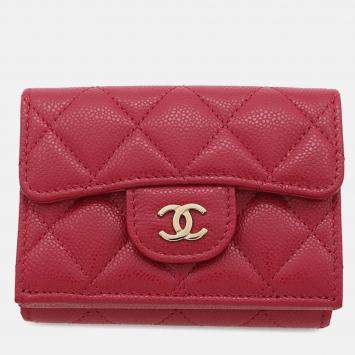 Chanel Matelasse Classic Small Caviar Leather Flap Wallet