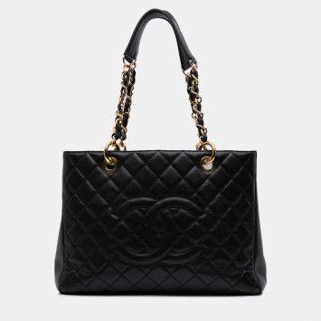 Chanel Black Caviar Grand Shopping Tote