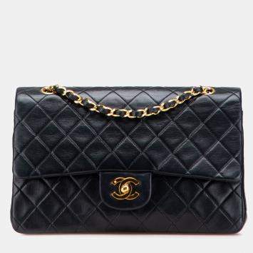 Chanel Black Medium Classic Lambskin Double Flap
