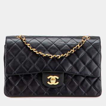 Chanel Black Medium Classic Lambskin Double Flap