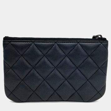 Chanel Black Leather Mini Pouch