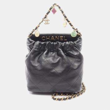 Pre Owned Chanel Shoulder Bag  Black