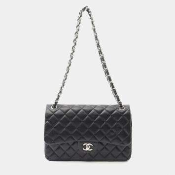 Pre Owned Chanel Deca Matelasse 30 Classic Large W Flap