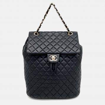 Pre Owned Chanel Black Leather backpack