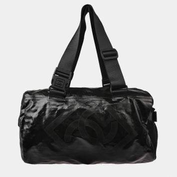 Pre Owned Chanel Black PVC Sport Line Shoulder Bag