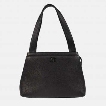 Pre Owned Chanel Black Calfskin Tote Bag
