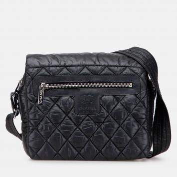 Pre Owned Chanel Black Small Nylon Coco Cocoon Flap Crossbody
