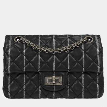 Pre Owned Chanel Black Calfskin Mademoiselle Lock Shoulder Bag