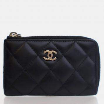 Pre Owned Chanel Lambskin Key Pouch