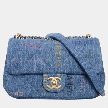 Pre Owned Chanel Small Denim Mood Flap Bag