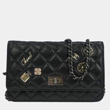 Pre Owned Chanel Calfskin Mademoiselle Lock Icon WOC Wallet on Chain Shoulder Bag