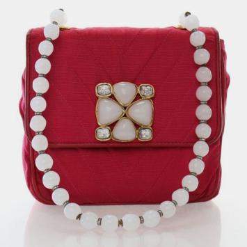 Pre Owned Chanel Vintage Grosgrain Gripoix Bag