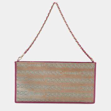 مملوكة مسبقًا حقيبة شانيل شعر المهر وردية شعار سلسلة پوشت