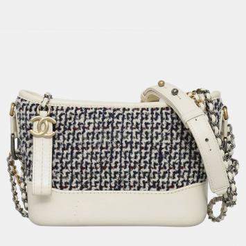 Pre Owned Tweed Calfskin Small Gabrielle Hobo