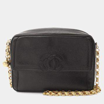 Pre Owned Chanel Coco Mark Chain Crossbody Shoulder Bag Ghw