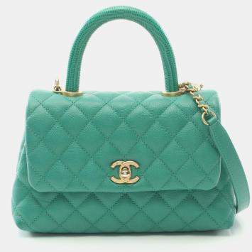 Pre Owned Chanel Coco Handle Flap Matelasse