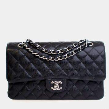 Pre Owned Chanel Medium Caviar Classic Double Flap Bag