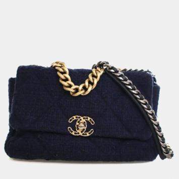 Pre Owned Chanel Medium Tweed 19 Flap Bag