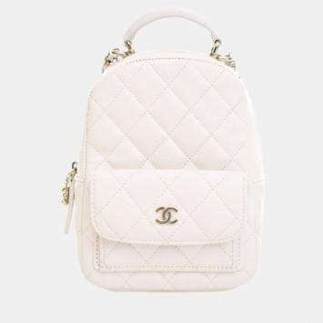 Pre Owned Chanel Mini Caviar Classic Backpack