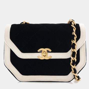 Pre Owned Chanel Vintage Mini Velvet Place Vendome Flap Bag