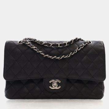 Pre Owned Chanel Medium Caviar Classic Double Flap Bag
