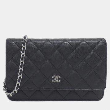 Pre Owned Chanel Timeless Classic Line Chain Wallet