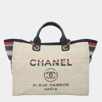 Pre Owned Chanel Medium Deauville Tote Bag