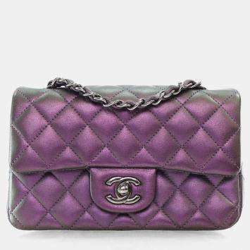 مملوكة مسبقًا Chanel Mini Iridescent Lambskin Rectangular Classic Flap Bag