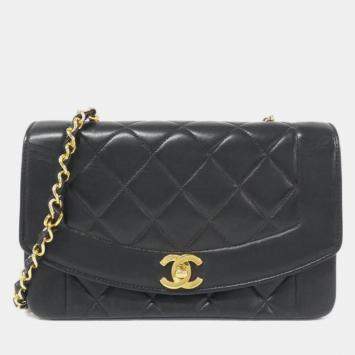 Pre Owned Chanel Lambskin Shoulder Bag