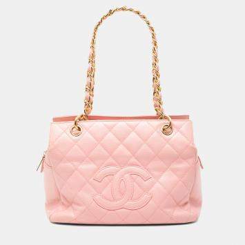مملوكة مسبقًا Chanel Pink Petite Caviar Timeless Tote