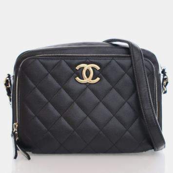 Pre Owned Chanel Medium Caviar Business Affinity Camera Case