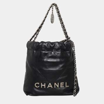 مملوكة مسبقًا Chanel Mini C22 Black Leather Bag