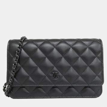 Pre Owned Chanel Timeless Classic Line Wallet Chain