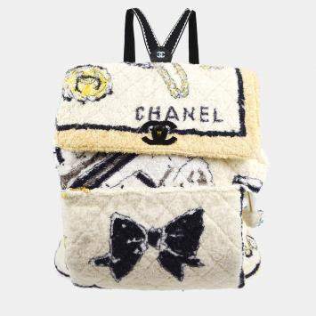 مملوكة مسبقًا Chanel Terry Cloth Backpack Pile `94 Collection