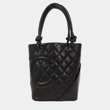 مملوكة مسبقًا Chanel Black Calfskin Cambon Ligne Tote Handbag