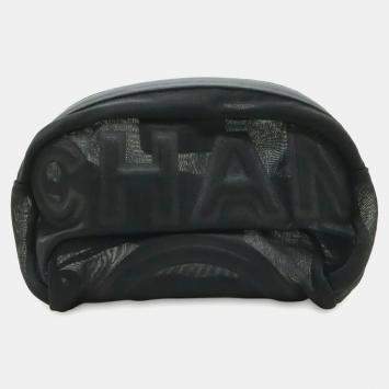 مملوكة مسبقًا Chanel Mesh Body Bag/Waist Pouch/Fast Bag In Black Nylon