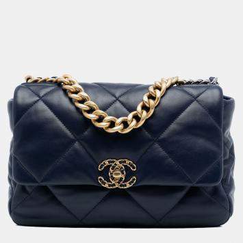 مملوكة مسبقًا Chanel Blue Large Lambskin 19 Flap