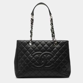 مملوكة مسبقًا Chanel Black Caviar Grand Shopping Tote