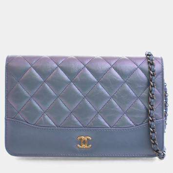 Pre Owned Chanel Calfskin Gabrielle Wallet On Chain (WOC)