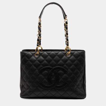 مملوكة مسبقًا Chanel Black Caviar Grand Shopping Tote